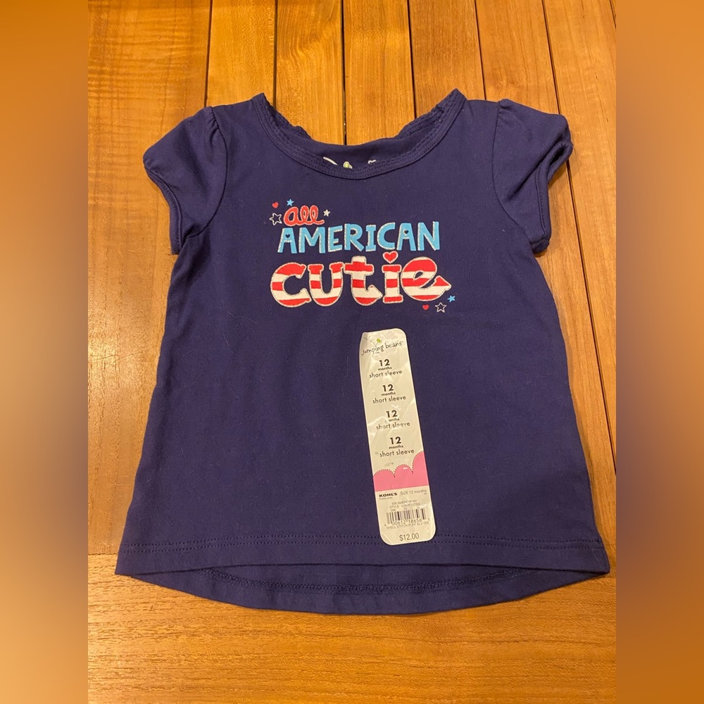 NEW. Jumping Beans - All American Cutie SS Top